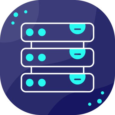 Sunucu. Web simgesi basit illüstrasyon