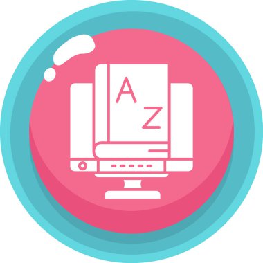 Bilgisayar. Web simgesi basit illüstrasyon