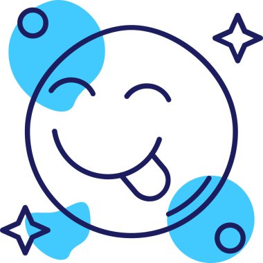 Mutlu emoji. Basit illüstrasyon