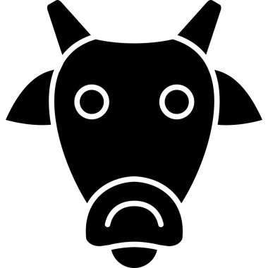 İnek. Web simgesi basit illüstrasyon