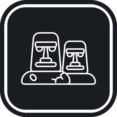 iki - ton, vektör illüstrasyonu, beyaz arkaplandaki simge