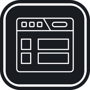 tarayıcı pencere simgesi, vektör illüstrasyonu