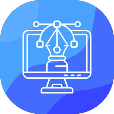 Bilgisayar monitörü. Basit resimleme