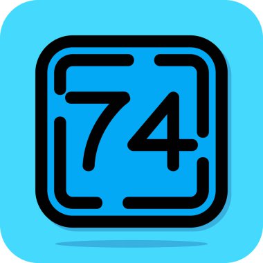 7 numaralı işaret simgesi, vektör illüstrasyonu