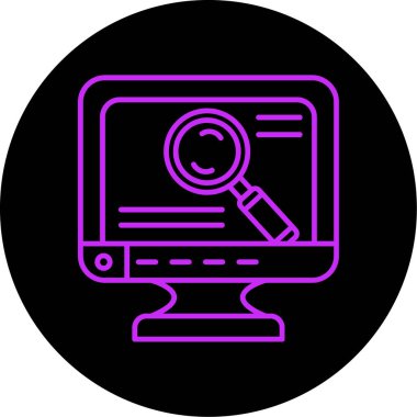 Bilgisayar simgesinin vektör illüstrasyonu