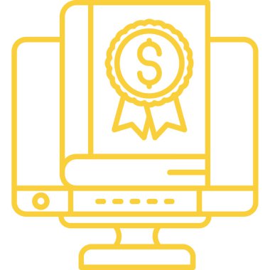 para sembollü bilgisayar, vektör simgesi