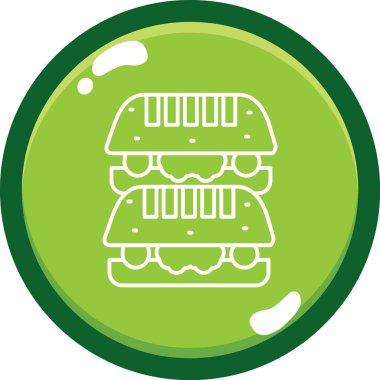 Hamburger. Web simgesi basit illüstrasyon