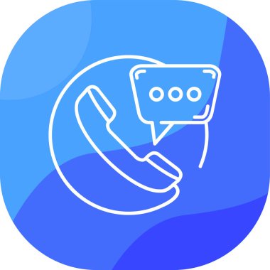 Bir çağrı simgesinin vektör illüstrasyonu