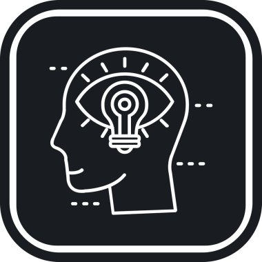 beyin ikonu vektör illüstrasyonu