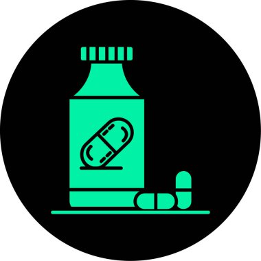 Bir ilaç simgesinin vektör illüstrasyonu