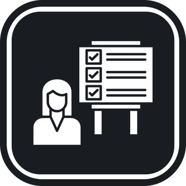 Kontrol listesi. Web simgesi basit illüstrasyon