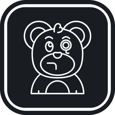 Ayı yüz simgesinin vektör illüstrasyonu