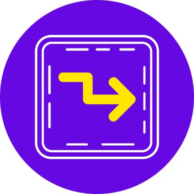 Bir yol simgesinin vektör illüstrasyonu