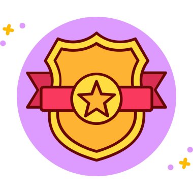 Rozet simge vektör çizim