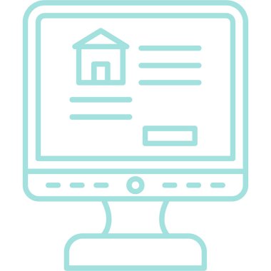 Ev. Web simgesi basit illüstrasyon