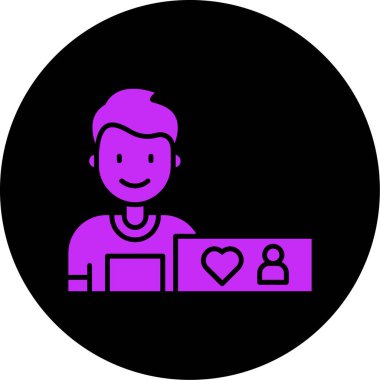 Müşteri hizmeti simgesi, vektör illüstrasyonu