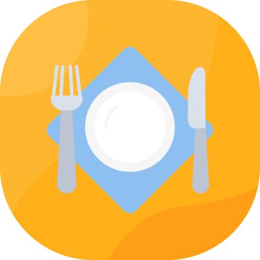 yemek düz vektör simgeleri