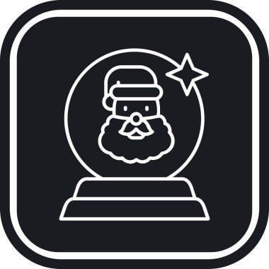 Yıldız simgesi olan Noel Baba, basit stil.