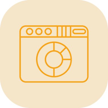 Çamaşır Makinesi. Web simgesi basit tasarım