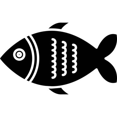 Balık. Web simgesi basit illüstrasyon