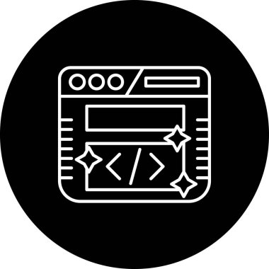 tarayıcı simgesi vektör illüstrasyonu