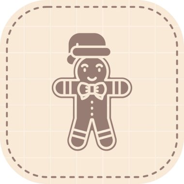 Zencefilli kurabiye adam kutsal kişilerin resmi, vektör çizim