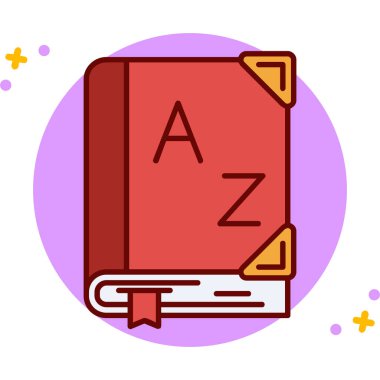 Kitap. Web simgesi basit illüstrasyon