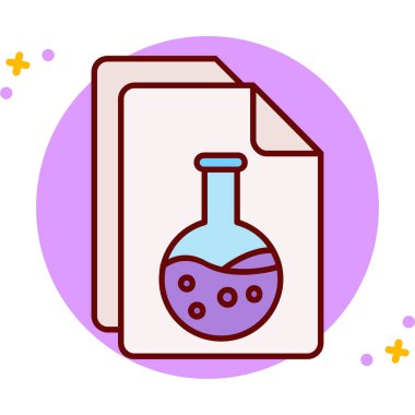 Kimyasal matara ve matara vektör çizimi.