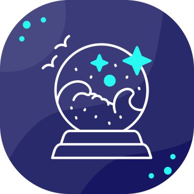 Yıldızlardaki siyah beyaz çizgi uydusu mavi arkaplanda izole edilmiş bir ikon. Bulutlu gece işareti. Gece rüyalarının sembolü. Gece yarısı işareti. ay veya