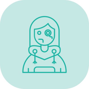 Yüzü simgeli üzgün kadın..