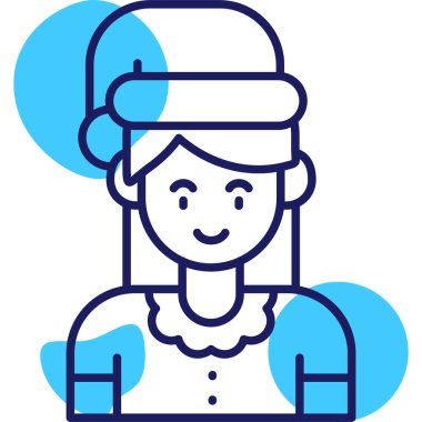 Kızım. Web simgesi basit illüstrasyon