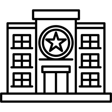 ev binası ikon ana hatları vektörü. Ev mimarisi. bina