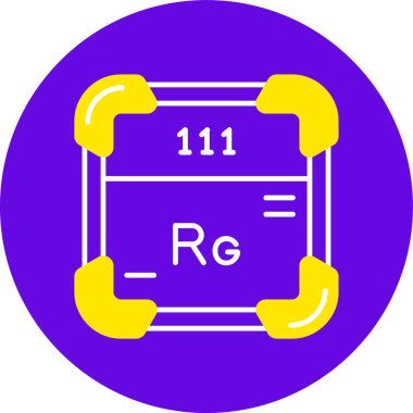 Düz bir şekilde kimyasal bir simgenin simgesi