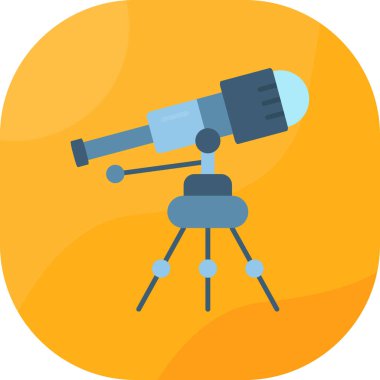 Teleskop. Web simgesi basit illüstrasyon