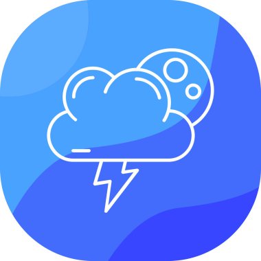 Fırtına. Web simgesi basit illüstrasyon