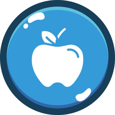 Moda tarzında izole edilmiş elma simgesi