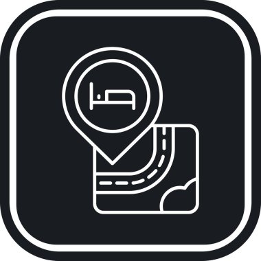 harita simgesi, basit siyah illüstrasyon