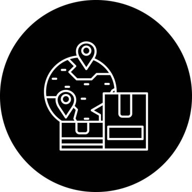 Harita simgesi, vektör illüstrasyonu