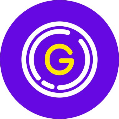 alfabe harfi g simgesi beyaz arkaplanda izole edildi.