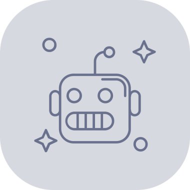robot. Web simgesi vektör illüstrasyonu