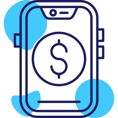 cep telefonu simgesi. Web için akıllı telefon vektör simgelerinin basit çizimi