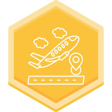 uçak ikonu vektör illüstrasyonu