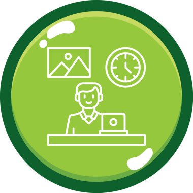 İş ve finans simgesinin vektör illüstrasyonu