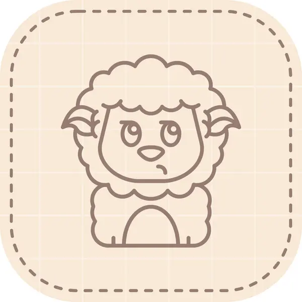 Koyun simgesi işareti, vektör illüstrasyonu