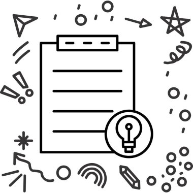 Kontrol listesi simgesi tasarım vektörü çizimi