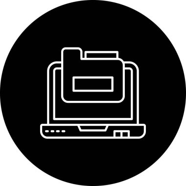 Kişisel ve ticari için vektör bilgisayar simgesi.