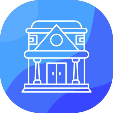 Bina. Web simgesi basit illüstrasyon