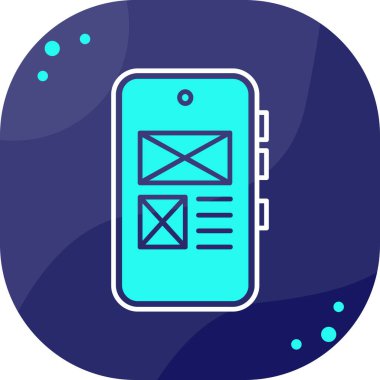 Bir mobil simgenin vektör illüstrasyonu