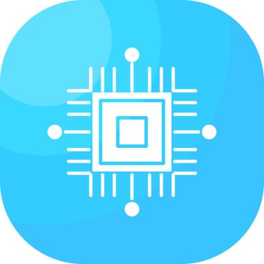 Bir çip simgesinin vektör çizimi