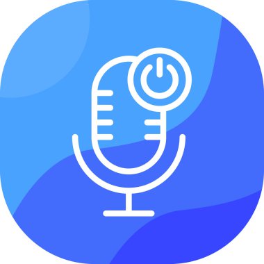 mikrofon simgesi vektör illüstrasyonu